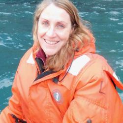 Mandy Keogh on a boat